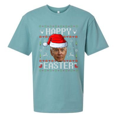 Funny Joe Biden Happy Easter Funny Ugly Christmas Sweater  Sueded Cloud Jersey T-Shirt