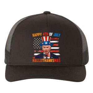 Funny Joe Biden Happy 4th Of July Hallothanksmas Holidays Yupoong Adult 5-Panel Trucker Hat