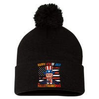 Funny Joe Biden Happy 4th Of July Hallothanksmas Holidays Pom Pom 12in Knit Beanie