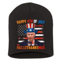 Funny Joe Biden Happy 4th Of July Hallothanksmas Holidays Short Acrylic Beanie