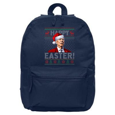 Funny Joe Biden Happy Easter Ugly Christmas Sweater 16 in Basic Backpack