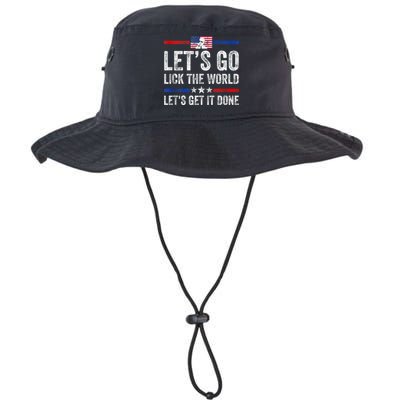 Funny Joe Biden Lets Go Lick The World Lets Get It Done Bucket Hat