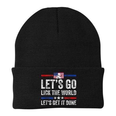 Funny Joe Biden Lets Go Lick The World Lets Get It Done Beanie