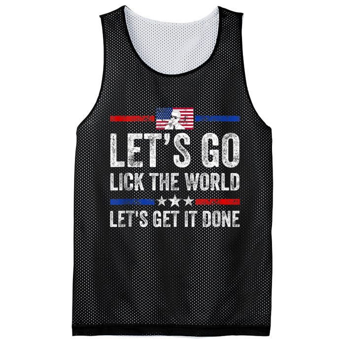 Funny Joe Biden Lets Go Lick The World Lets Get It Done Mesh Reversible Basketball Jersey Tank