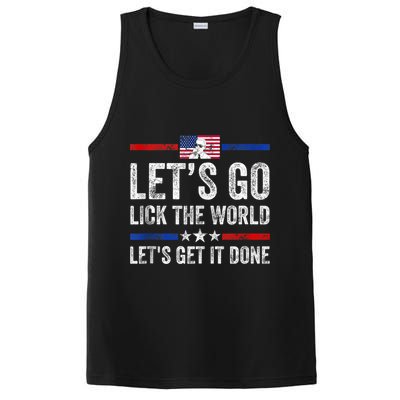 Funny Joe Biden Lets Go Lick The World Lets Get It Done PosiCharge Competitor Tank