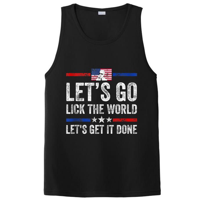 Funny Joe Biden Lets Go Lick The World Lets Get It Done PosiCharge Competitor Tank