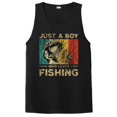 Fishing Jokes Boy Fisherman Bass Fish PosiCharge Competitor Tank