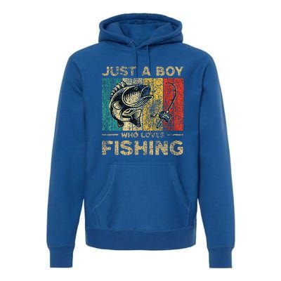 Fishing Jokes Boy Fisherman Bass Fish Premium Hoodie