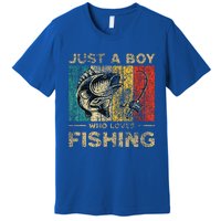 Fishing Jokes Boy Fisherman Bass Fish Premium T-Shirt