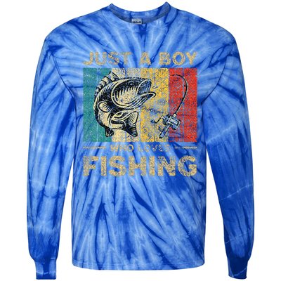 Fishing Jokes Boy Fisherman Bass Fish Tie-Dye Long Sleeve Shirt