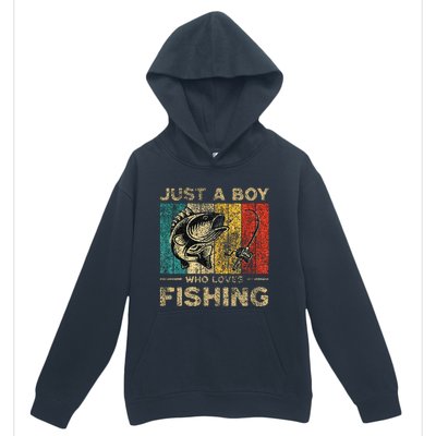 Fishing Jokes Boy Fisherman Bass Fish Urban Pullover Hoodie