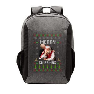 Funny Joe Biden Santa Merry Sniffmas Meme Ugly Christmas Vector Backpack