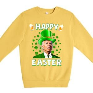 Funny Joe Biden Happy Easter Confused St Patricks Day Premium Crewneck Sweatshirt