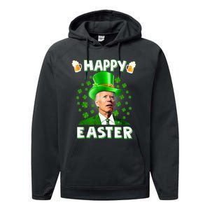 Funny Joe Biden Happy Easter Confused St Patricks Day Performance Fleece Hoodie