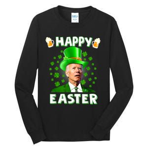 Funny Joe Biden Happy Easter Confused St Patricks Day Tall Long Sleeve T-Shirt