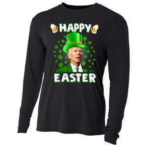 Funny Joe Biden Happy Easter Confused St Patricks Day Cooling Performance Long Sleeve Crew