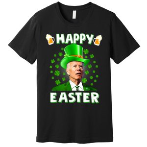 Funny Joe Biden Happy Easter Confused St Patricks Day Premium T-Shirt