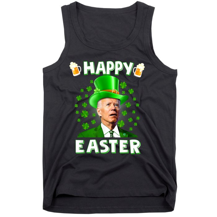 Funny Joe Biden Happy Easter Confused St Patricks Day Tank Top