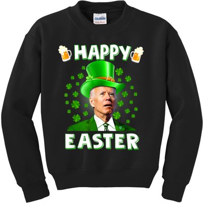 Funny Joe Biden Happy Easter Confused St Patricks Day Kids Sweatshirt