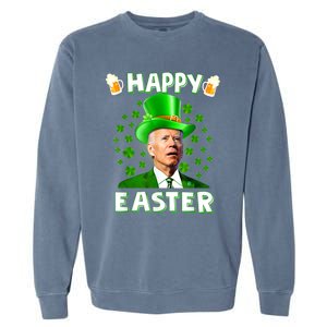 Funny Joe Biden Happy Easter Confused St Patricks Day Garment-Dyed Sweatshirt