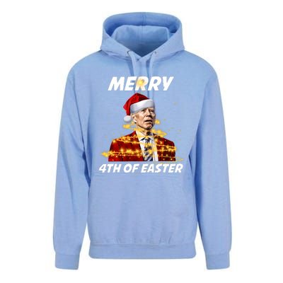 Funny Joe Biden Christmas Santa Hat Merry 4th Of Easter Xmas Unisex Surf Hoodie