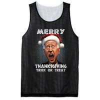 Funny Joe Biden Santa Hat Merry Thanksgiving Christmas Mesh Reversible Basketball Jersey Tank