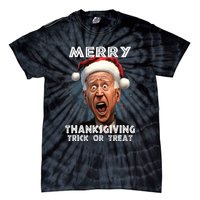 Funny Joe Biden Santa Hat Merry Thanksgiving Christmas Tie-Dye T-Shirt