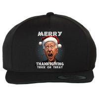 Funny Joe Biden Santa Hat Merry Thanksgiving Christmas Wool Snapback Cap