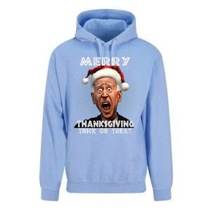 Funny Joe Biden Santa Hat Merry Thanksgiving Christmas Unisex Surf Hoodie