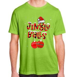 Funny Jingle Balls Tinsel Tits Matching Christmas Couples Adult ChromaSoft Performance T-Shirt