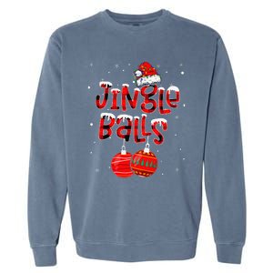 Funny Jingle Balls Tinsel Tits Matching Christmas Couples Garment-Dyed Sweatshirt