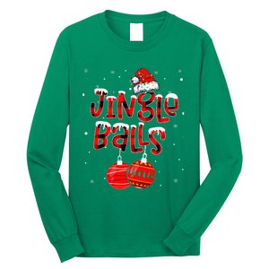 Funny Jingle Balls Tinsel Tits Matching Christmas Couples Long Sleeve Shirt