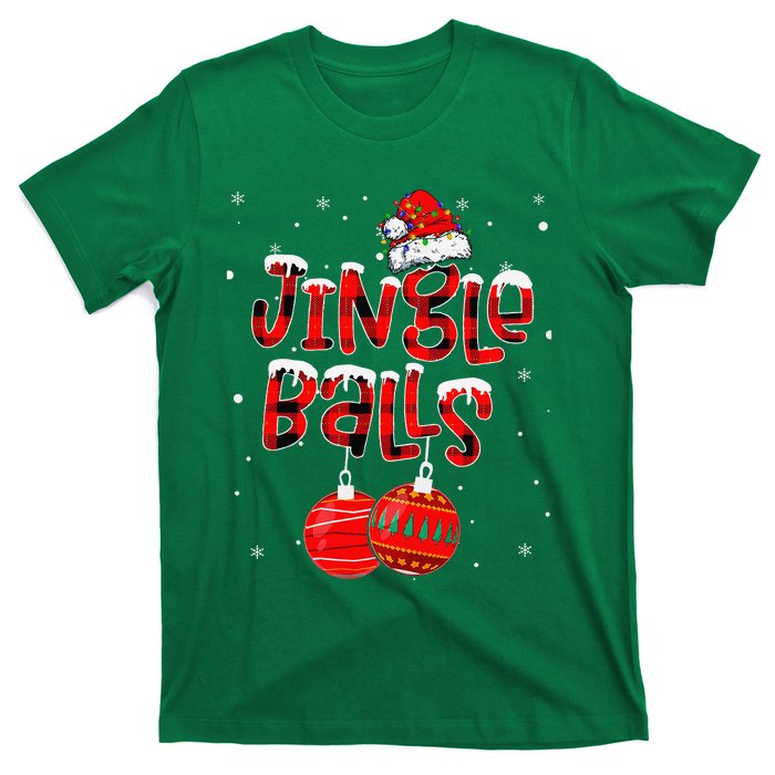 Funny Jingle Balls Tinsel Tits Matching Christmas Couples T-Shirt