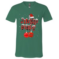 Funny Jingle Balls Tinsel Tits Matching Christmas Couples V-Neck T-Shirt