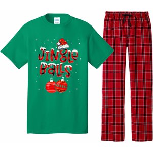 Funny Jingle Balls Tinsel Tits Matching Christmas Couples Pajama Set