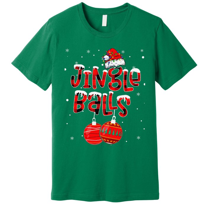 Funny Jingle Balls Tinsel Tits Matching Christmas Couples Premium T-Shirt