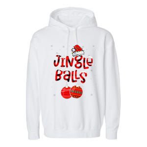 Funny Jingle Balls Tinsel Tits Matching Christmas Couples Garment-Dyed Fleece Hoodie