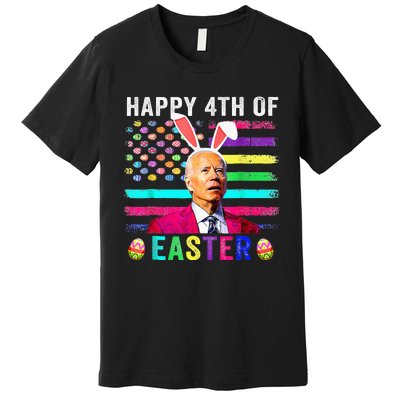 Funny Joe Biden Confused Merry 4th Of Easter Day Premium T-Shirt