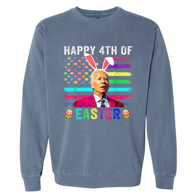 Funny Joe Biden Confused Merry 4th Of Easter Day Garment-Dyed Sweatshirt