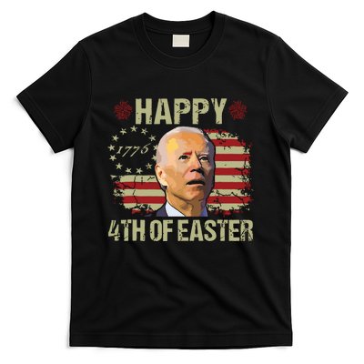 Fun Joe Biden 4th Of July Happy 4th Of Easter Us Flag T-Shirt