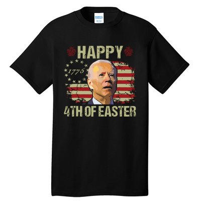 Fun Joe Biden 4th Of July Happy 4th Of Easter Us Flag Tall T-Shirt