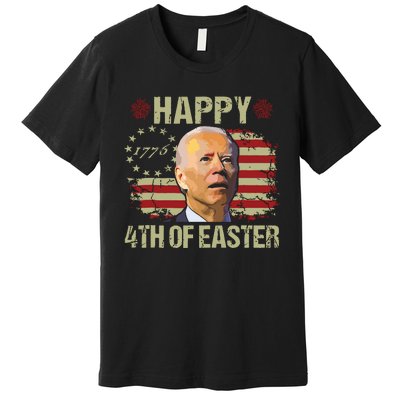 Fun Joe Biden 4th Of July Happy 4th Of Easter Us Flag Premium T-Shirt