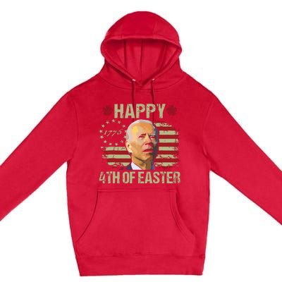 Fun Joe Biden 4th Of July Happy 4th Of Easter Us Flag Premium Pullover Hoodie