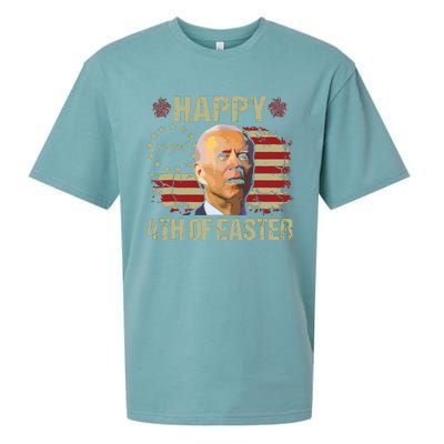 Fun Joe Biden 4th Of July Happy 4th Of Easter Us Flag Sueded Cloud Jersey T-Shirt