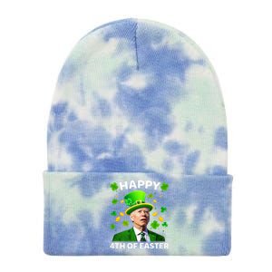 Funny Joe Biden St Patricks Day Happy 4th Of Easter Tie Dye 12in Knit Beanie