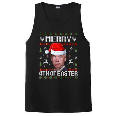 Funny Joe Biden Merry 4th Of Easter Ugly Christmas Sweater Gift PosiCharge Competitor Tank