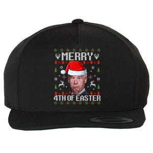 Funny Joe Biden Merry 4th Of Easter Ugly Christmas Sweater Gift Wool Snapback Cap