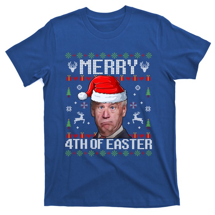 Funny Joe Biden Merry 4th Of Easter Ugly Christmas Sweater Gift T-Shirt