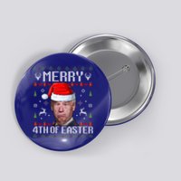 Funny Joe Biden Merry 4th Of Easter Ugly Christmas Sweater Gift Button