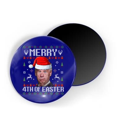 Funny Joe Biden Merry 4th Of Easter Ugly Christmas Sweater Gift Magnet